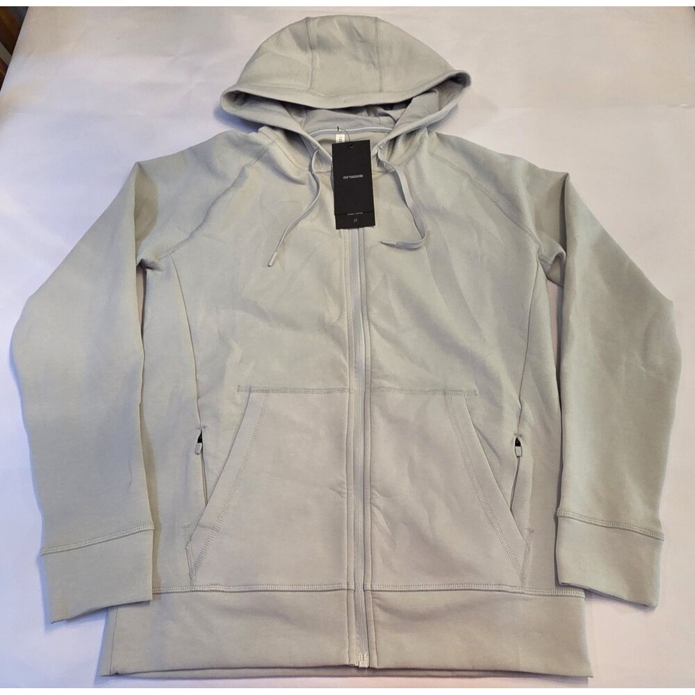 Ten Thousand Midweight Tech Hoodie Full Zip Light Gray Sze Small NWT Performance